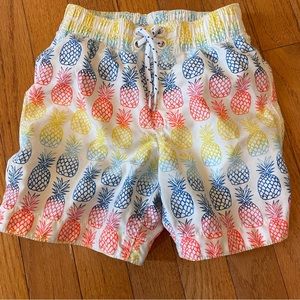 GAP little boys pineapple swim trunks. Size 4 years.